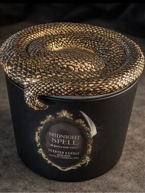 Bath & Body Works Midnight Spell Candle with Gold Snake Lid
